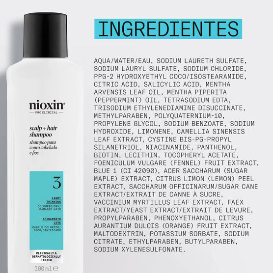 Shampoo para Cabelos Coloridos e Danificados Sistema 3 Nioxin